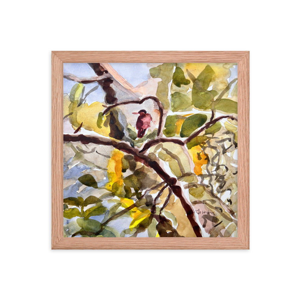 Camouflage watercolor print