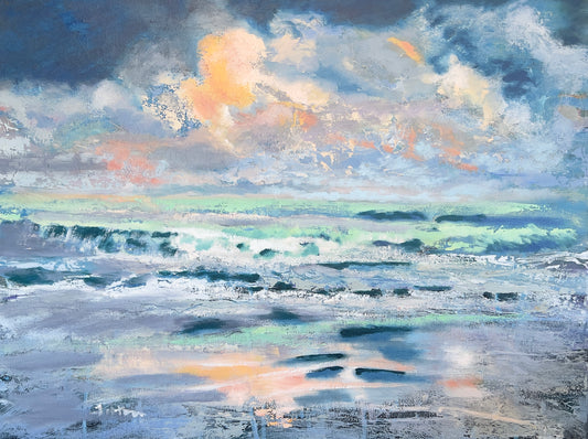 original ocean beach painting on canvas