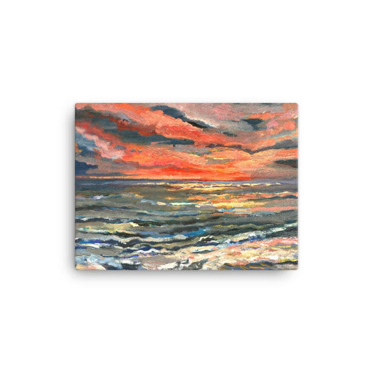 Dawn at the rocks canvas painting print - Julianne Felton