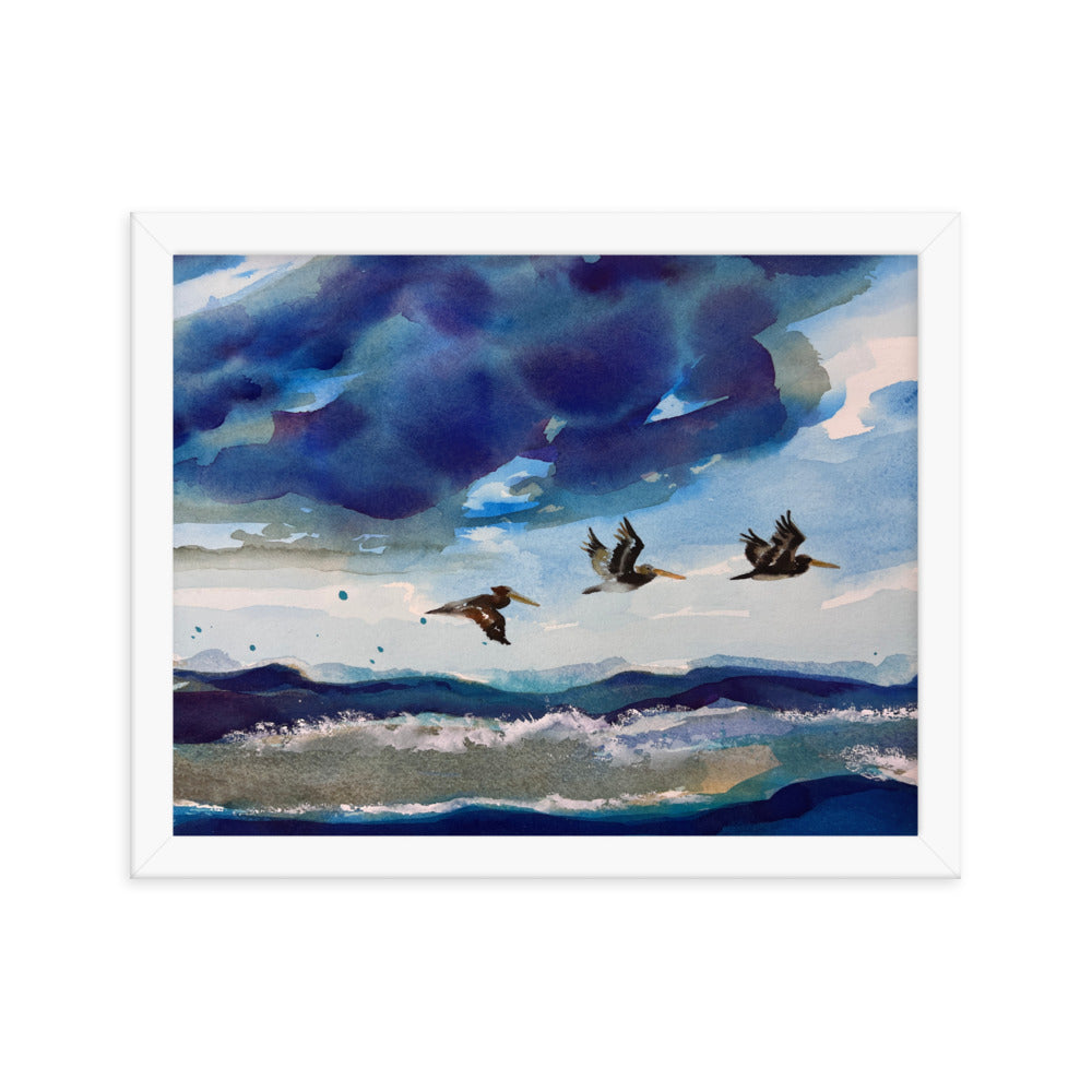 Graceful Soar - Framed watercolor print