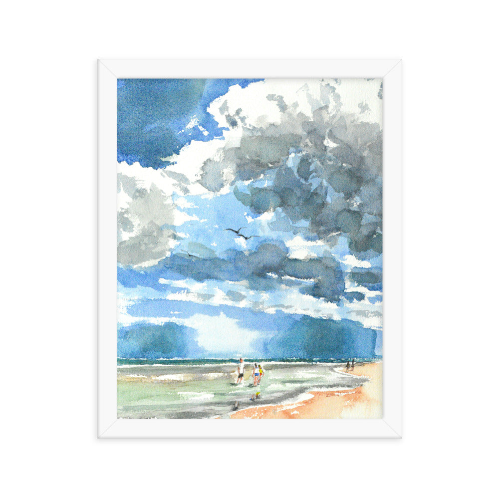 Not Yet Summer framed watercolor print