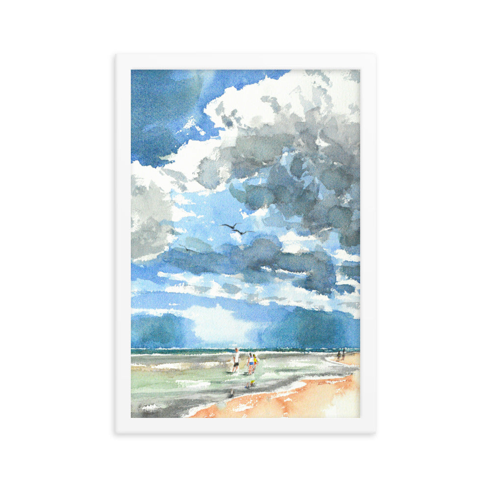 Not Yet Summer framed watercolor print