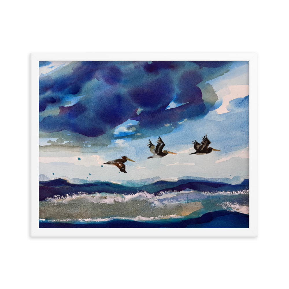 Graceful Soar - Framed watercolor print