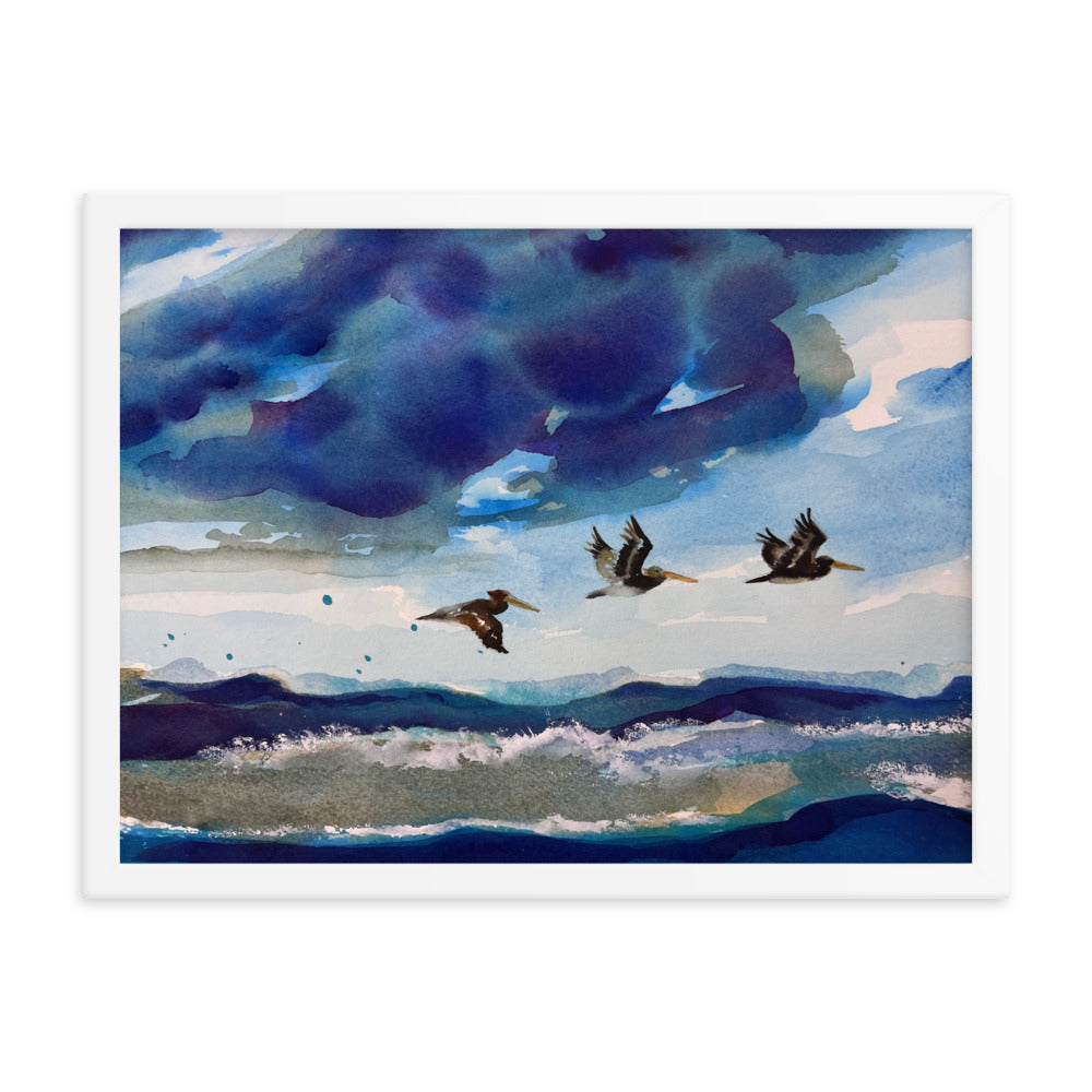 Graceful Soar - Framed watercolor print