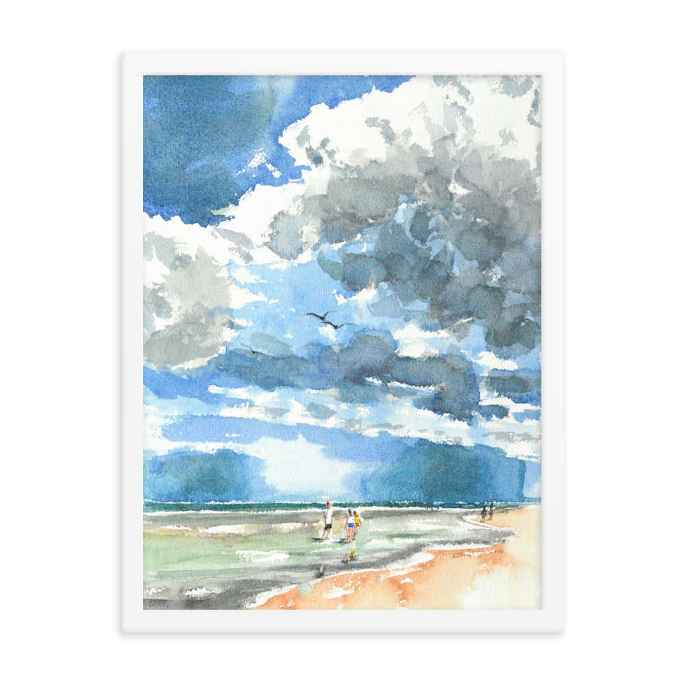 Not Yet Summer framed watercolor print