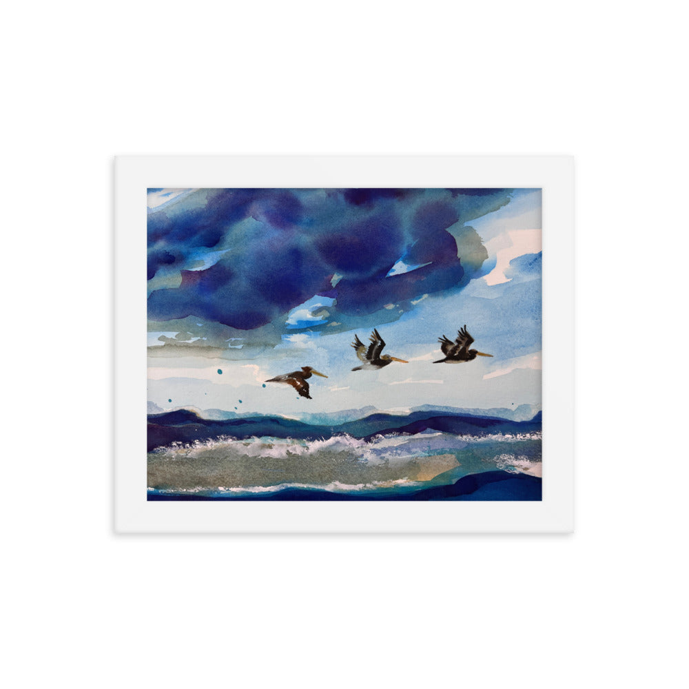 Graceful Soar - Framed watercolor print